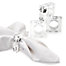 Acrylic Square Napkin Rings - Set of 4