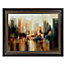 Framed Abstract Cityscape on Canvas