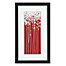 Summer Bounty 1 by Takashi Sakai Red and White Abstract Trees Print