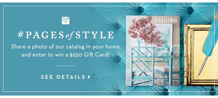 #PageOfStyle | Share a photo of our catalog in your home and enter to win a $250 Gift Card! See details
