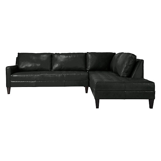 Vapor Leather Daybed Sectional 2 Pc