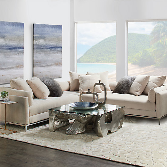 Ventura Sectional Natural Del Mar Living Room Inspiration Living