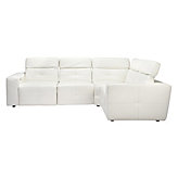 Milan White Leather Sectional | Z Gallerie