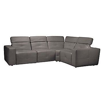 Milan Grey Leather Sectional Z Gallerie Milan Reclining Sectional Grey