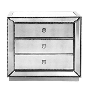 omni mirrored 3 drawer chest 014761886