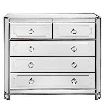 simplicity mirrored 5 drawer hall chest | z gallerie