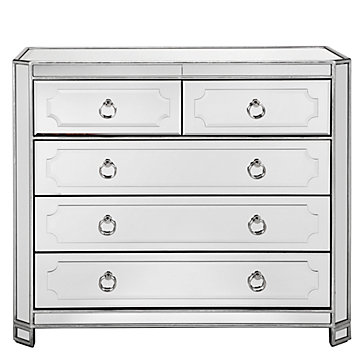 simplicity mirrored 5 drawer hall chest 014209281a