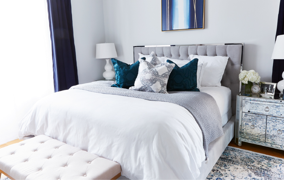 Jenny Bernheim, founder of fashion and lifestyle blog Margo & Me craved a bedroom look as colorful and chic as her fashion aesthetic.