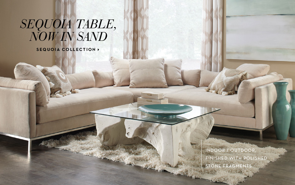 Sequoia Table - Now available in Sand. View Collection