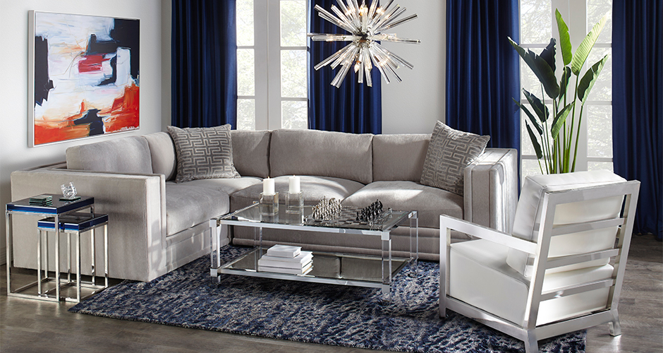 Luka Sectional Chenille Living Room Inspiration