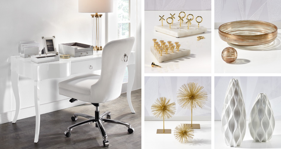 Stylish Home Decor Chic Furniture At Affordable S Z Gallerie Sasha Office Inspiration