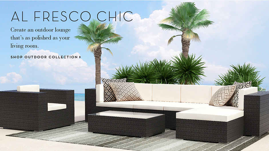 Home Décor Affordable Modern Furniture Z Gallerie Al Fresco Chic Create An Outdoor Lounge That S As Polished Your Living Room