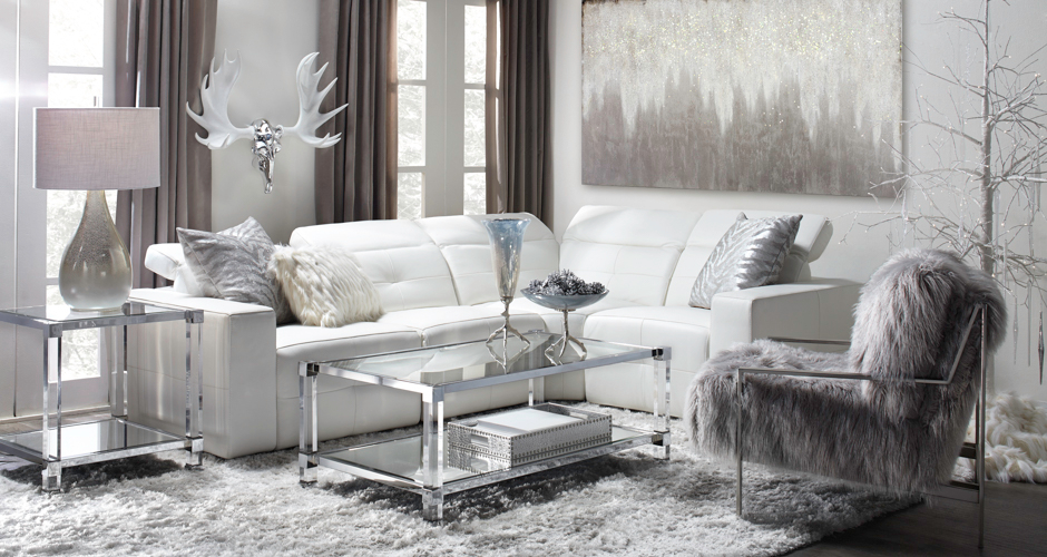 living room inspiration | milan leather sofa sectional | z gallerie